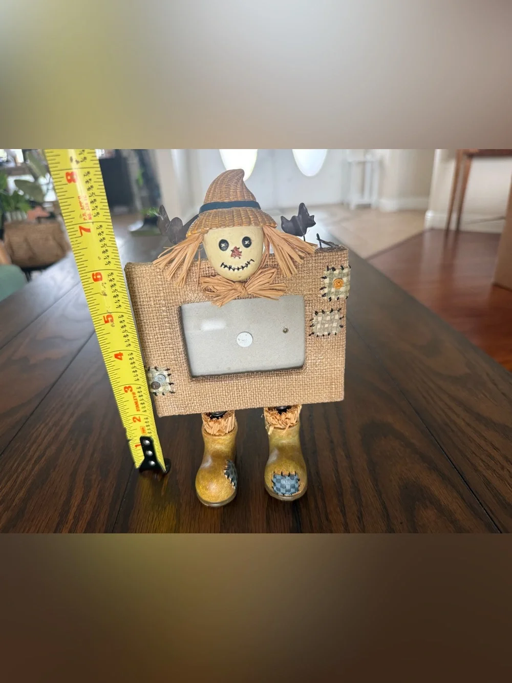 Rustic Scarecrow Picture Frame Fall Harvest Farmhouse Decor